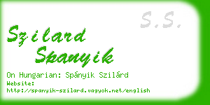 szilard spanyik business card