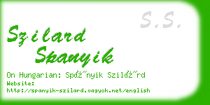 szilard spanyik business card